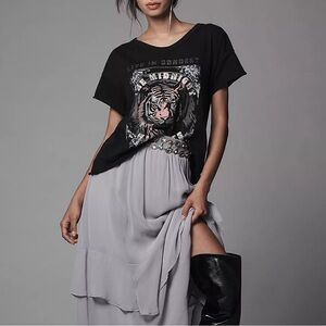 ANTHROPOLOGIE Pilcro the midnight wildcats graphic tee